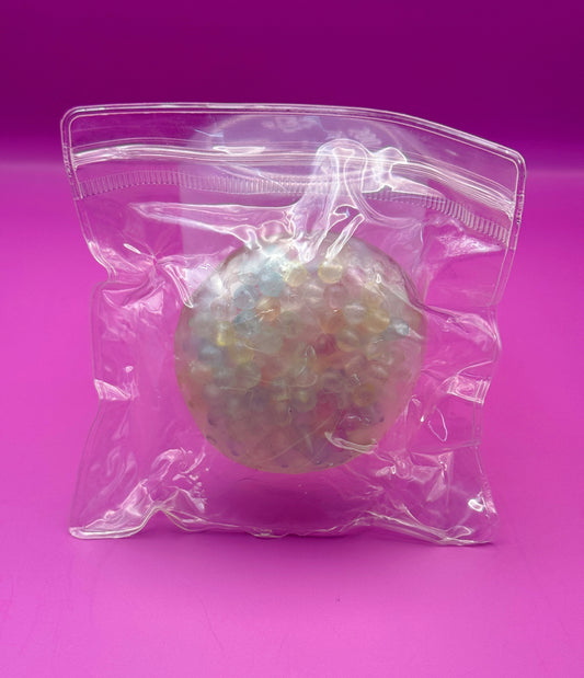 Squishy Knetball mit bunten Perlen