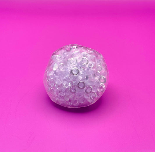 Squishy Knetball mit transparenten Perlen